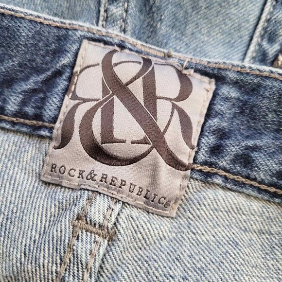 Rock and Republic Mens Jeans Size 28x32 Henlee Straight Distressed Wings - Picture 8 of 10